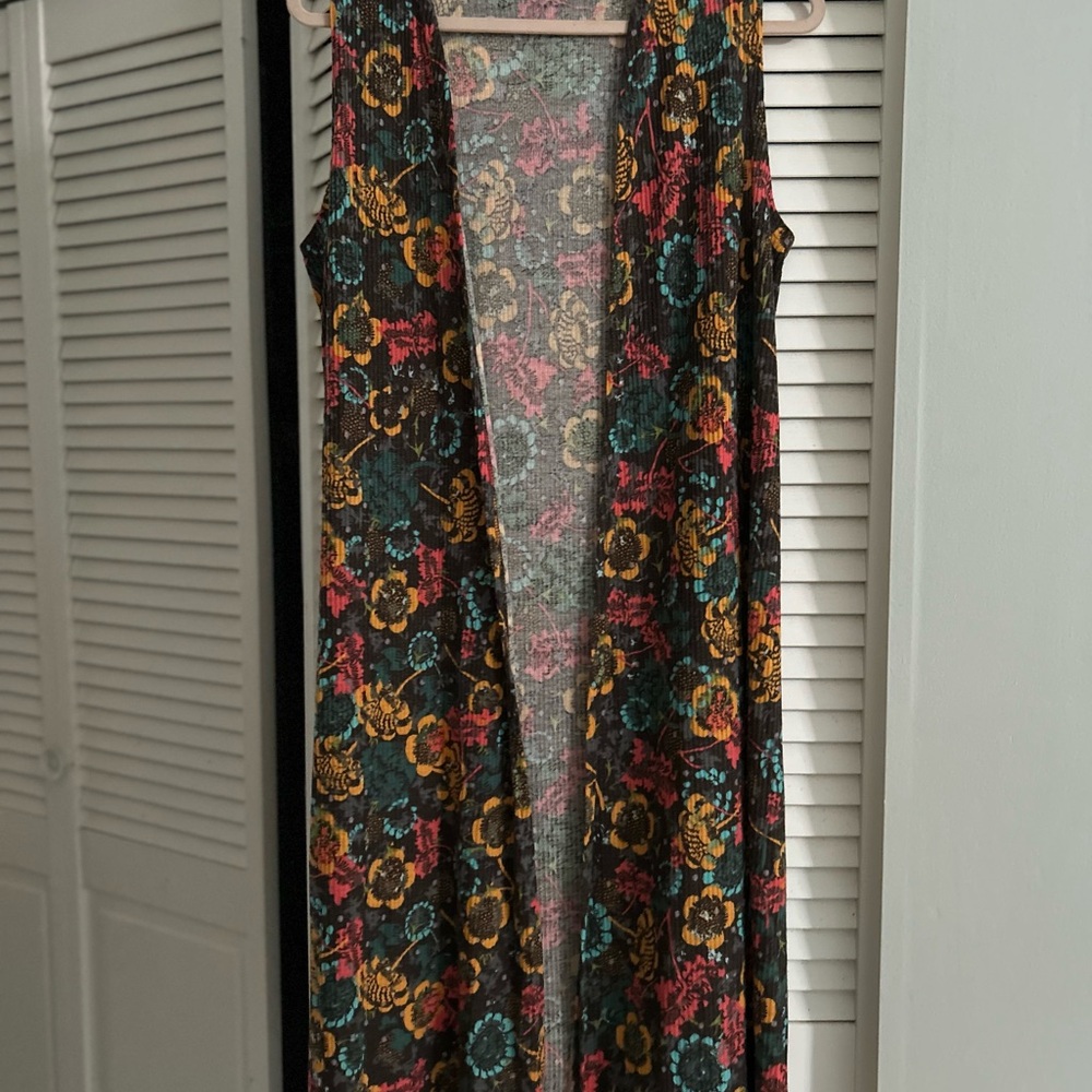 LuLaRoe Multicolor Floral Vest